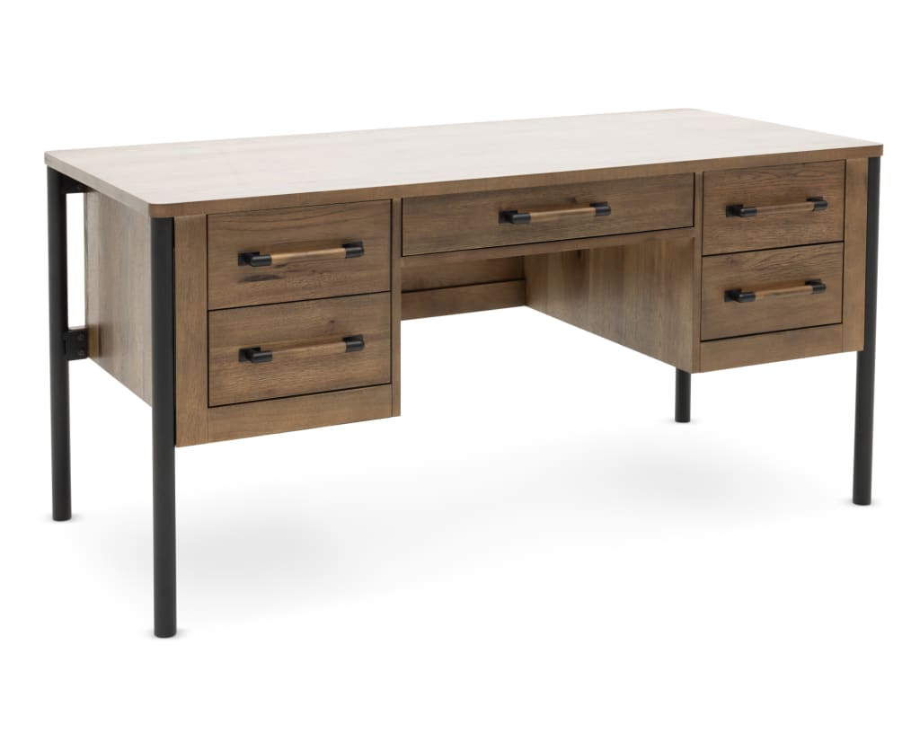 Hickory Hill Half Pedestal Desk | Furniture Row