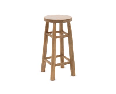 Product page for Teak Root Backless Bar Stool