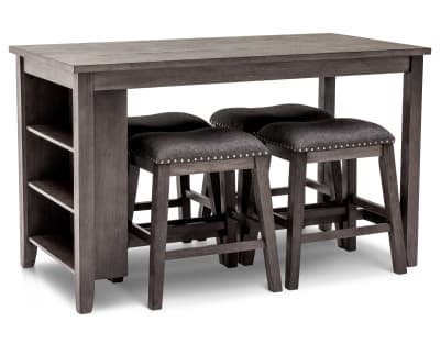 Product page for Timber 5 Pc. Counter Height Dining Room Set