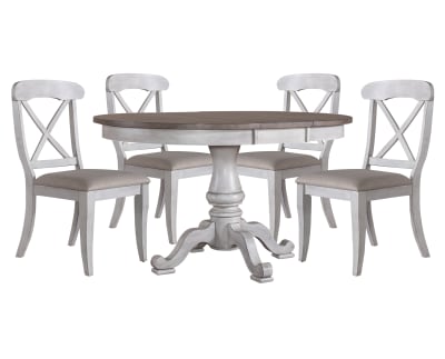 Product page for Oscada 5 Pc. Round Dining Room Set