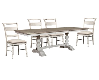Product page for Whittier 5 Pc. Trestle Dining Room Set