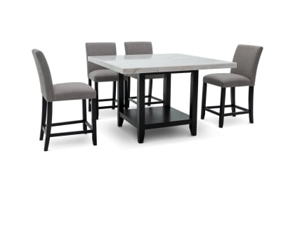 Product page for Ivory 5 Pc. Counter Height Set