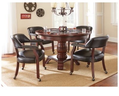 Product page for Brian 5 Pc. Brown Game Table Dining Set