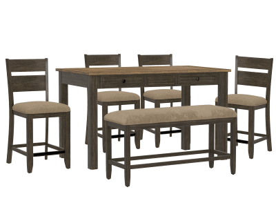 Product page for Shreveport 6 Pc. Counter Height Dining Set