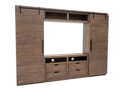 Product page for Theodore 5 Pc. Home Theater Wall