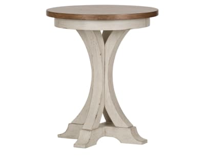 Product page for Farmland Round Chairside End Table