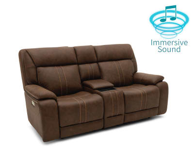 Product page for Vibe Home Theater Power Loveseat