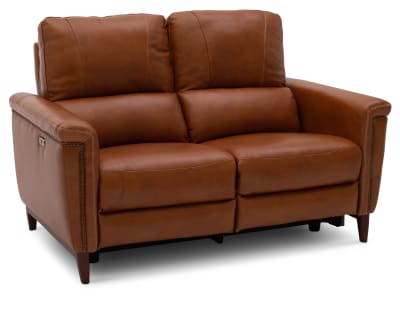 Product page for Calypso Leather Power Reclining Loveseat