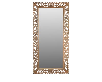 Product page for Myra Hand Carved Mirror