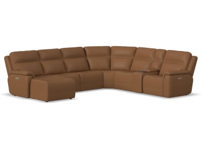 Product page for Sawyer 7 Pc. Power Reclining Chaise Sectional