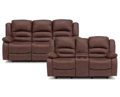Pocono Reclining Sofa Set Furniture Row