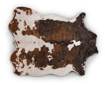 Product page for Faux Cow Hide Rug