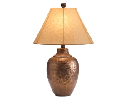 Product page for Hammered Urn Table Lamp