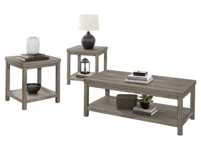 Product page for Rockfall 3 Pc. Coffee Table Set