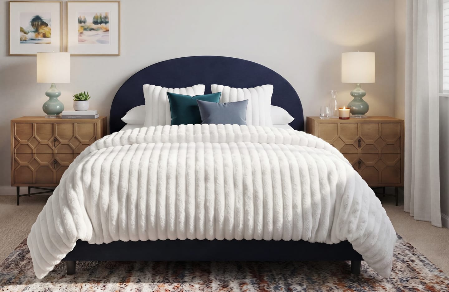Guest Bedroom with boho flair in the St Jude Denver 2026 Dream Home