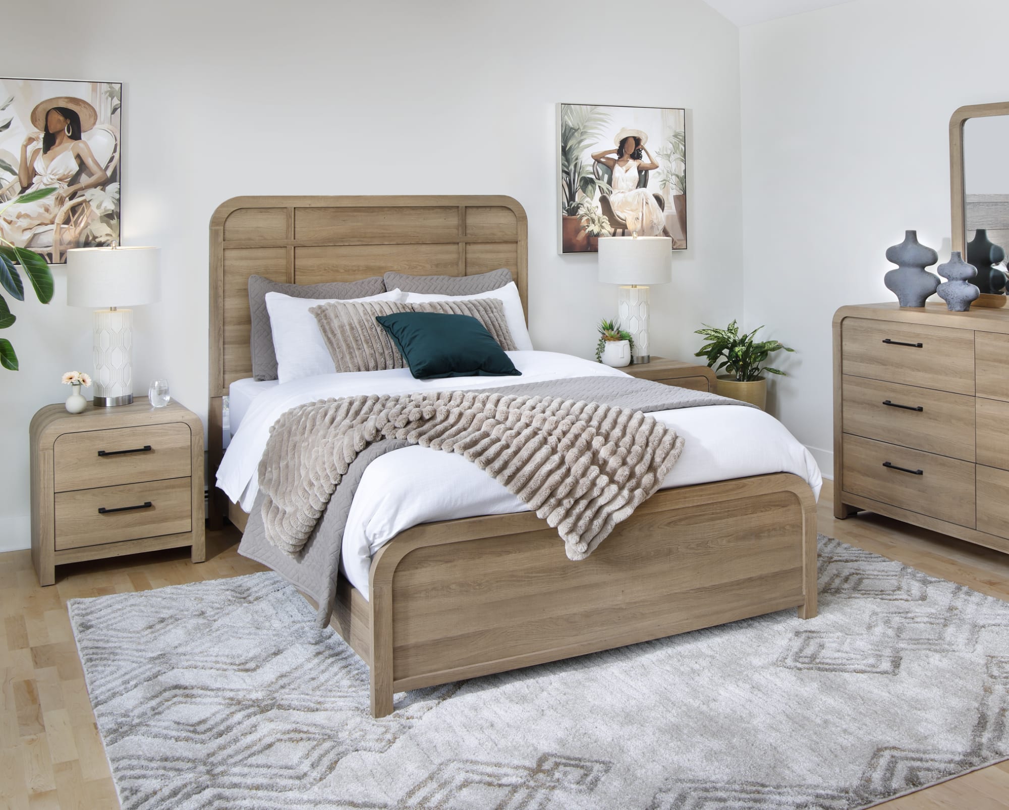 Light Wood Bedroom set in Bedroom