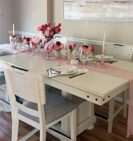 Blanco Peak Table Galentines Day Decor