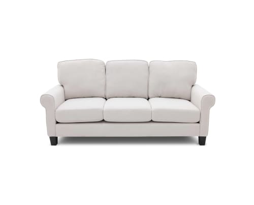 A white coastal sofa on white background