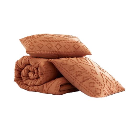 Orange Comforter with matching pillows