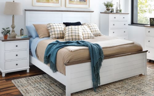 White Bed Frame, White Dresser, White Chest and Other Farmhouse Decoratively Styled Products