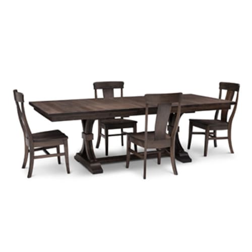 Brown Wooden 5 Pc. Dining Set