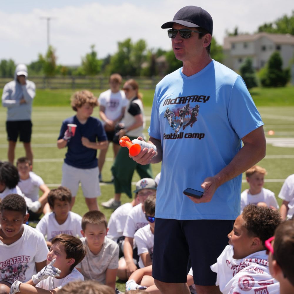 Ed McCaffrey at his football camp