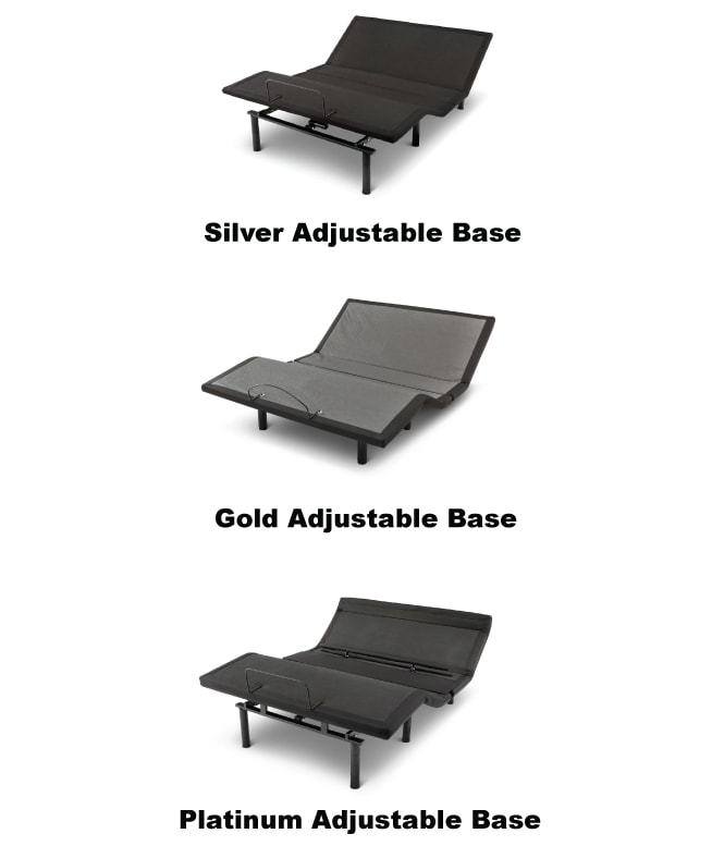 Hibernation Silver Adjustable Base, Hibernation Gold Adjustable Base and Hibernation Platinum Adjustable Base