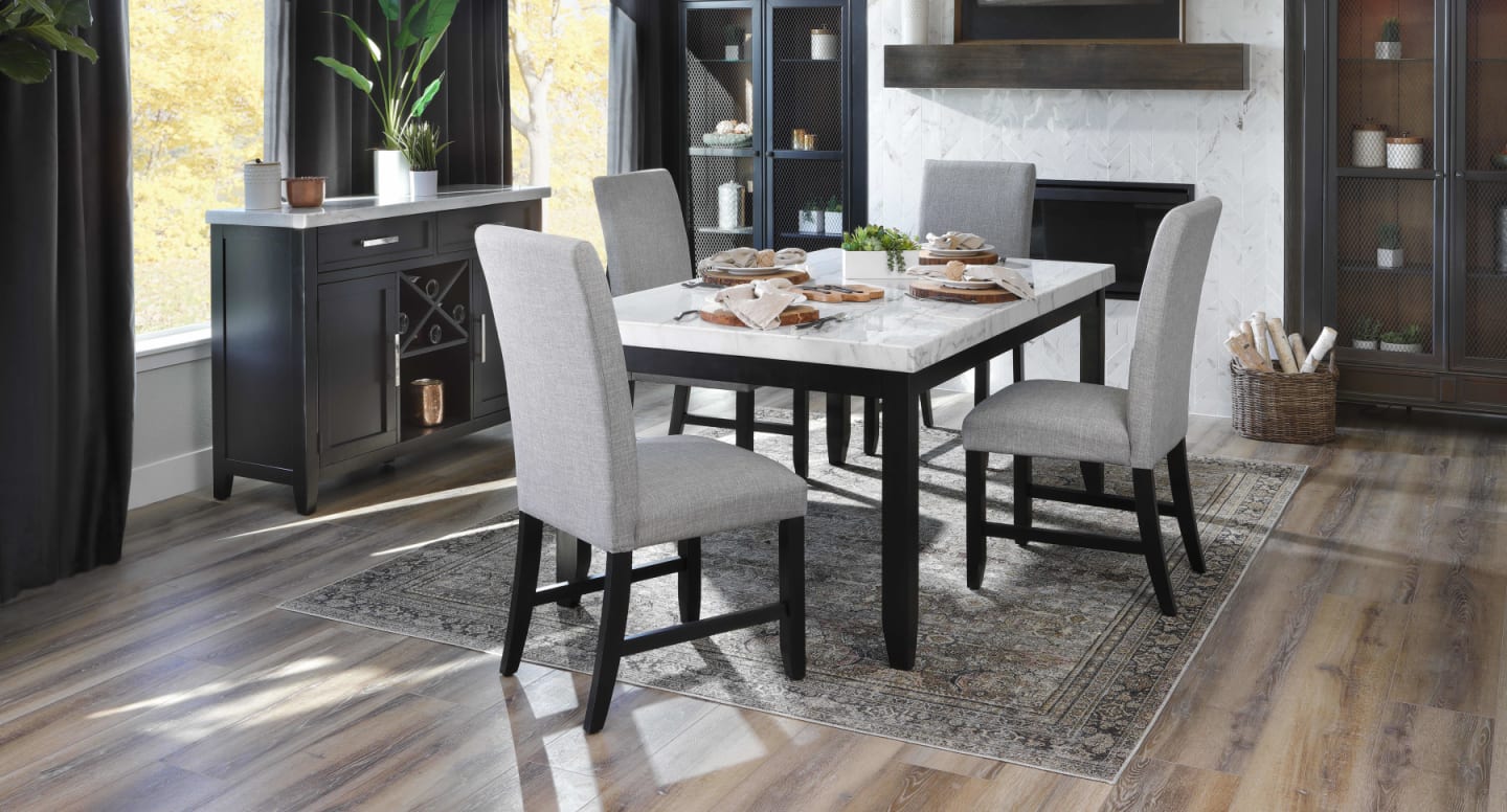 Ivory Dining Set in urban room