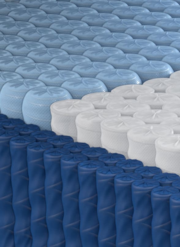 individual-pocket coils close up