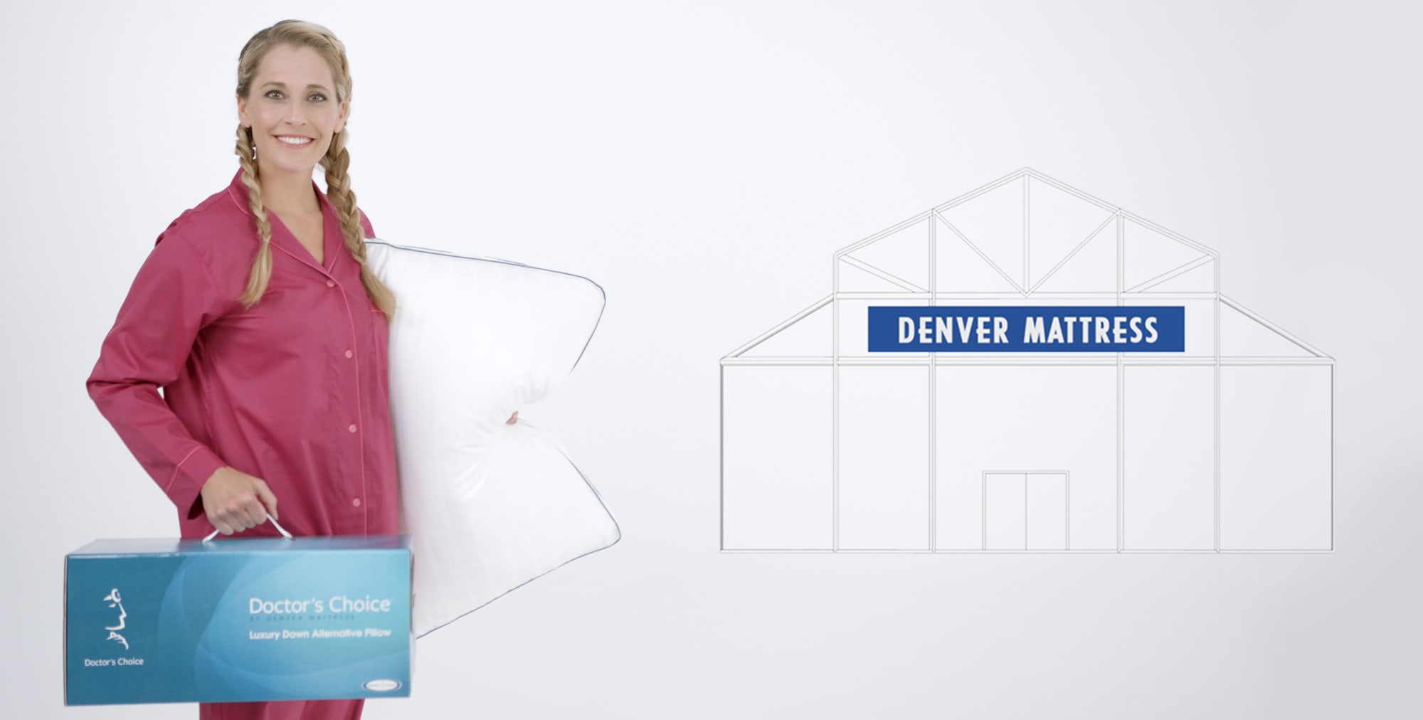 Ann with Doctor's Choice pillow at Denver Mattress