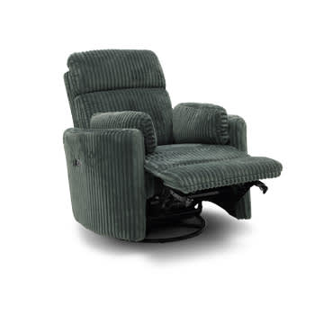 Green Oversized Corduroy Reclining Chair