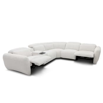White reclining sectional