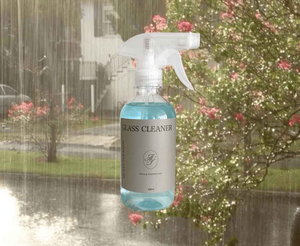 full bottle of glass cleaner