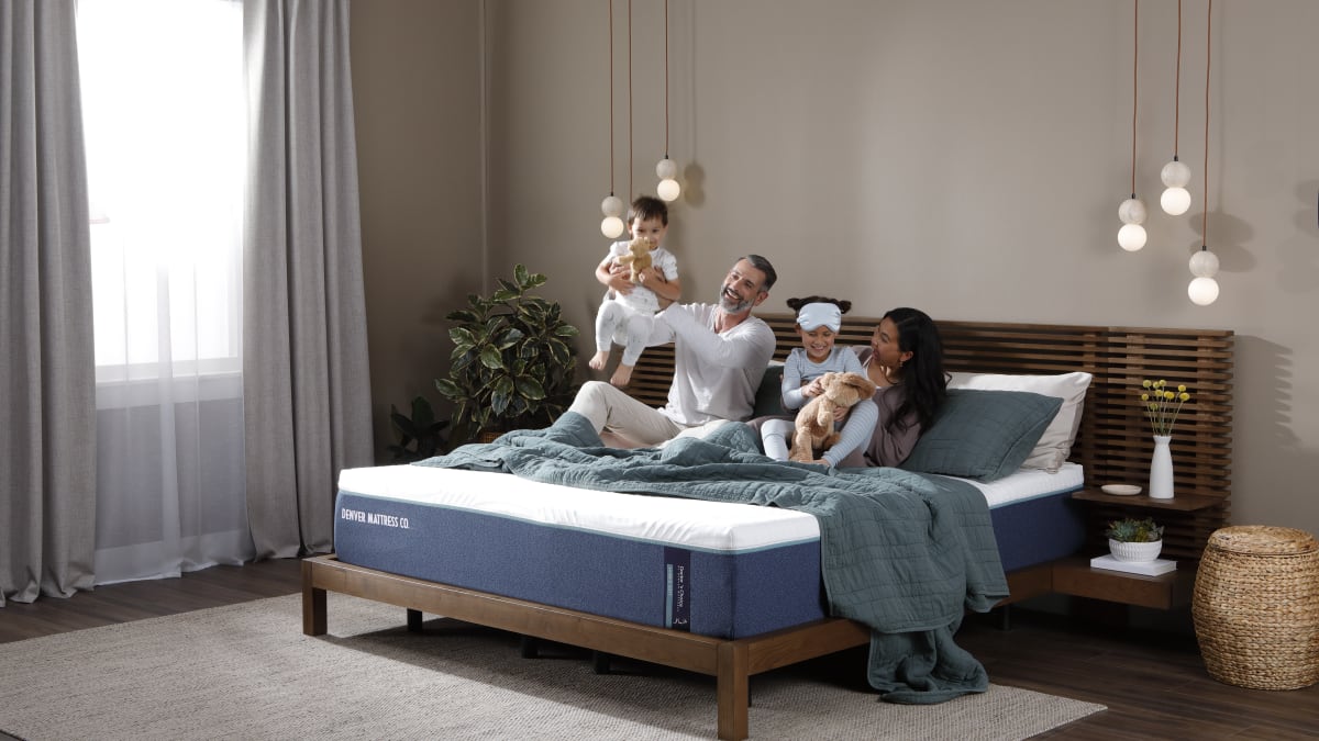 Doctors Choice Hybrid Soft Mattress with Family in Bedroom