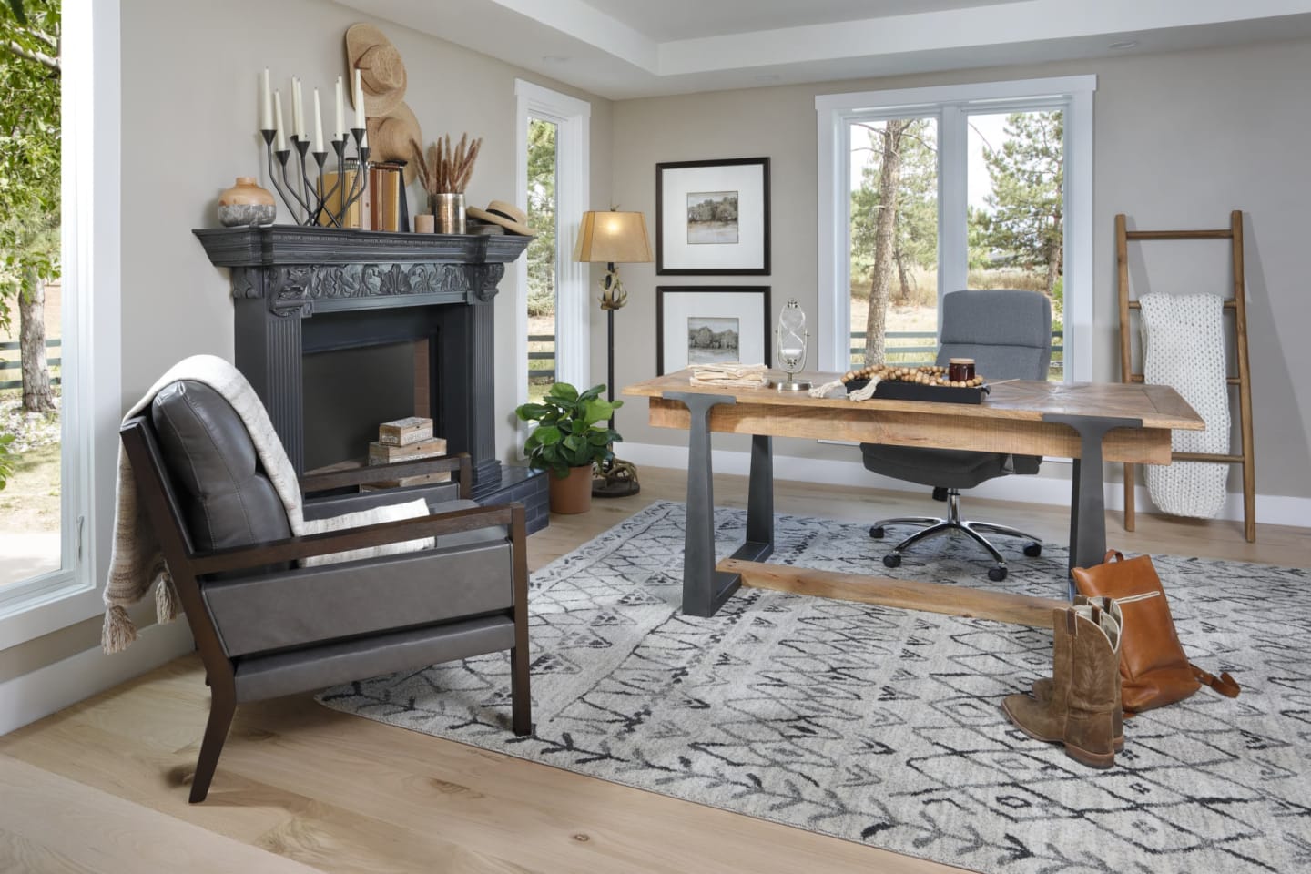 Sol Desk in Western Gothic Office