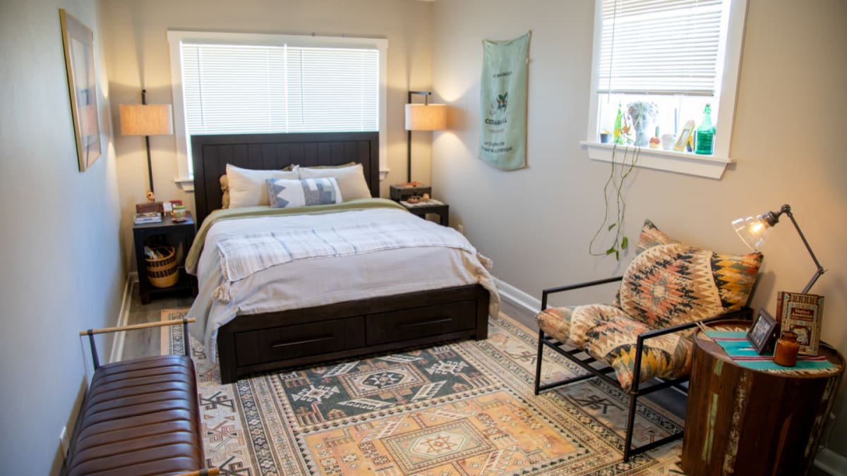 Gaucho Bed styled in home