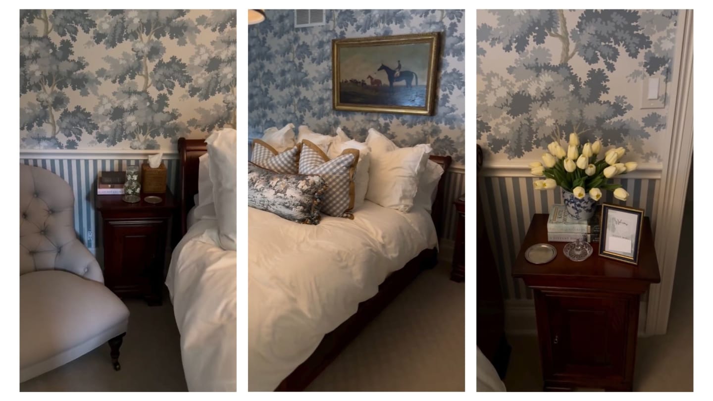 GrandMillennial Guest Room Design by Brittany Pillard