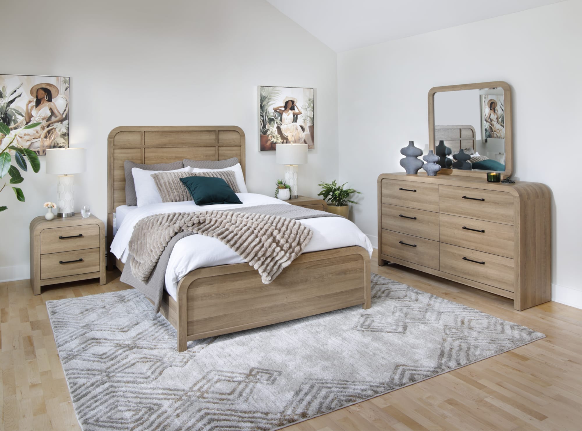 Light Wood Bedroom set in Bedroom