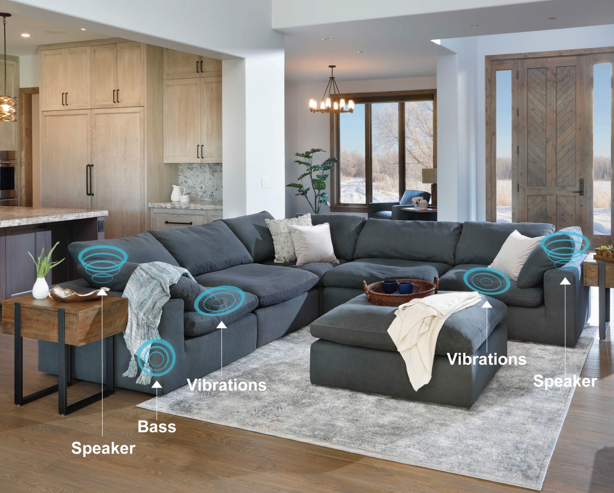 Luscious 5 Pc. Modular Sectional with Immersive Graphics
