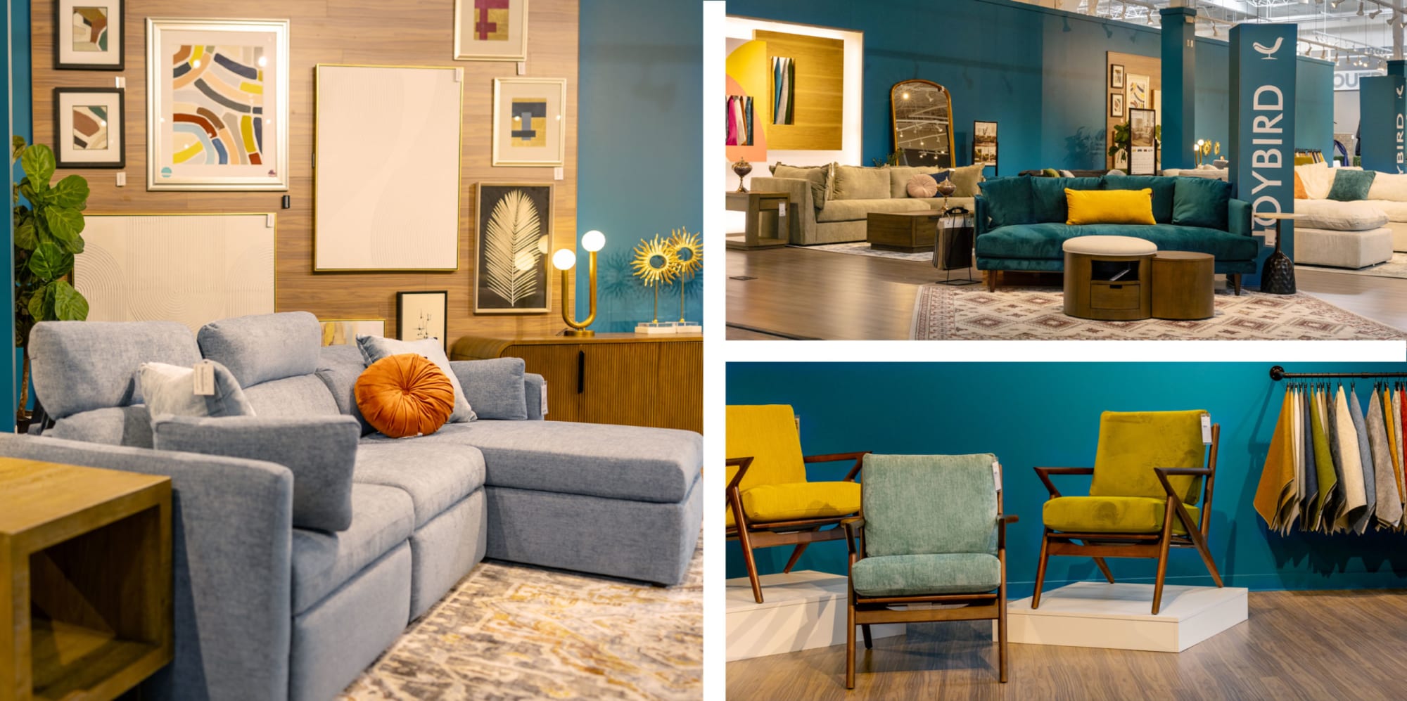 Joybird Sofas, Chairs, & Sectionals section inside of Furniture Row's Denver Living Room Superstore