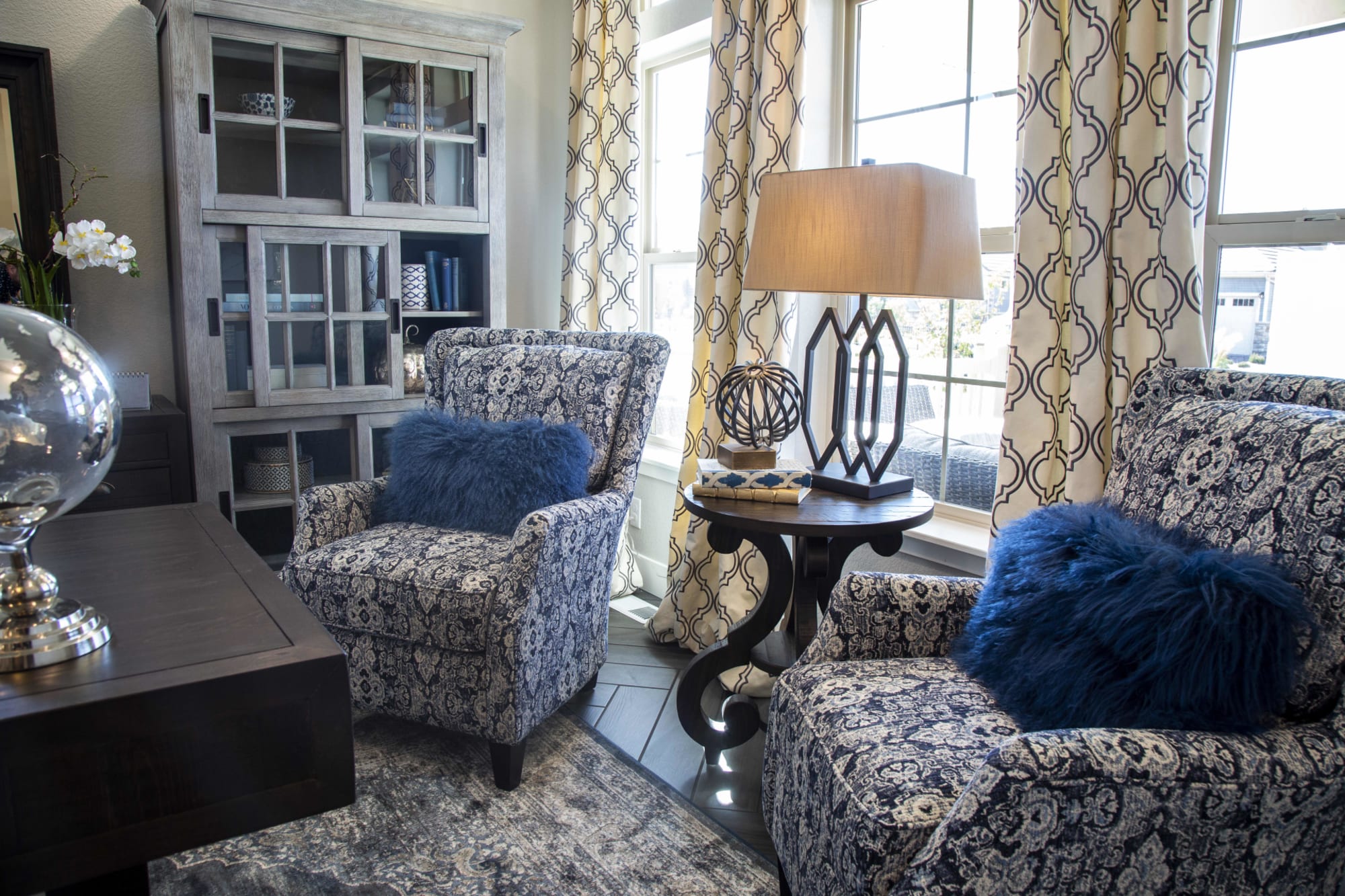 Accent Chairs in a maximalist office