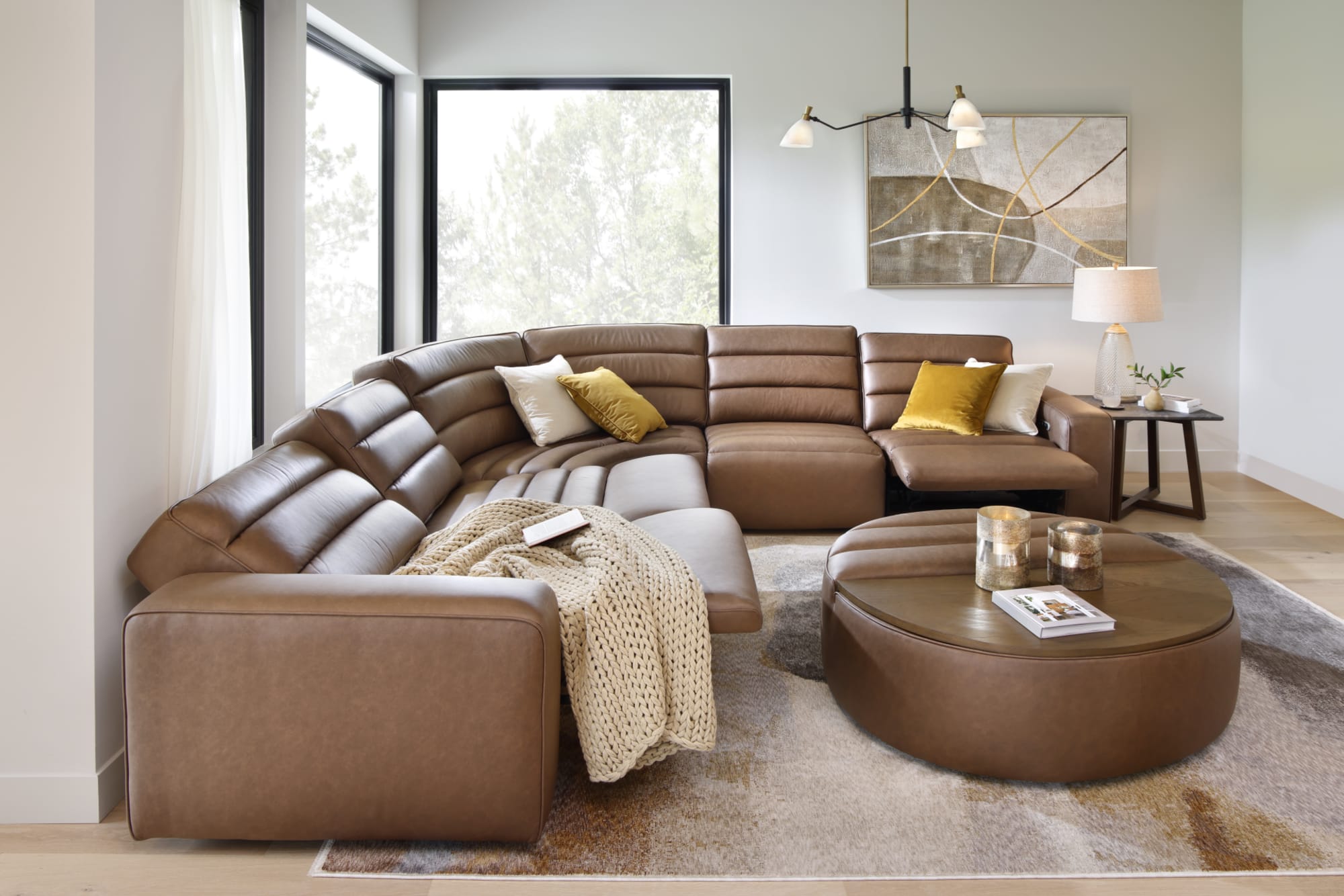 BrownLeatherSectional