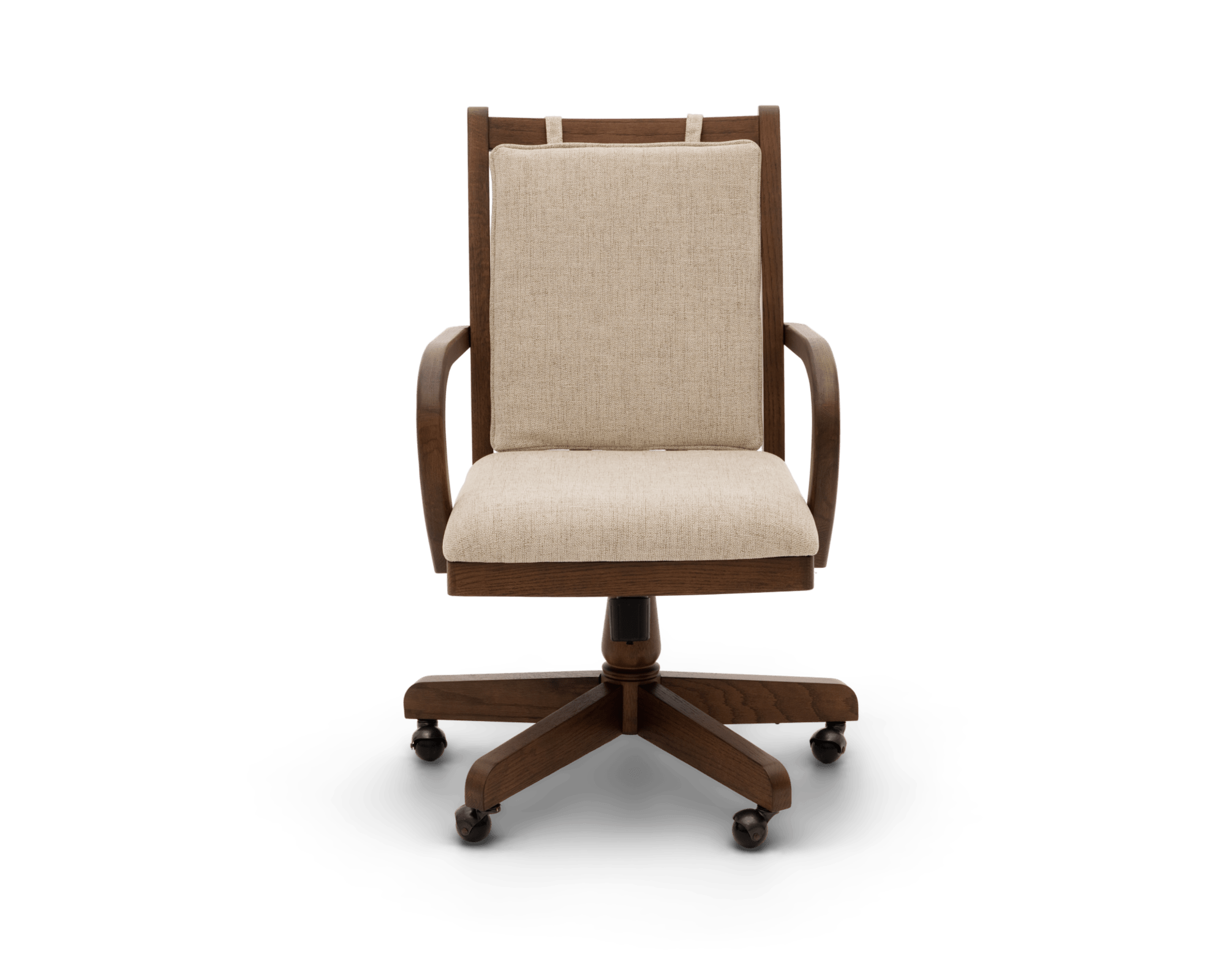 Heirloom Dark Upholstered Castor Dining Chair