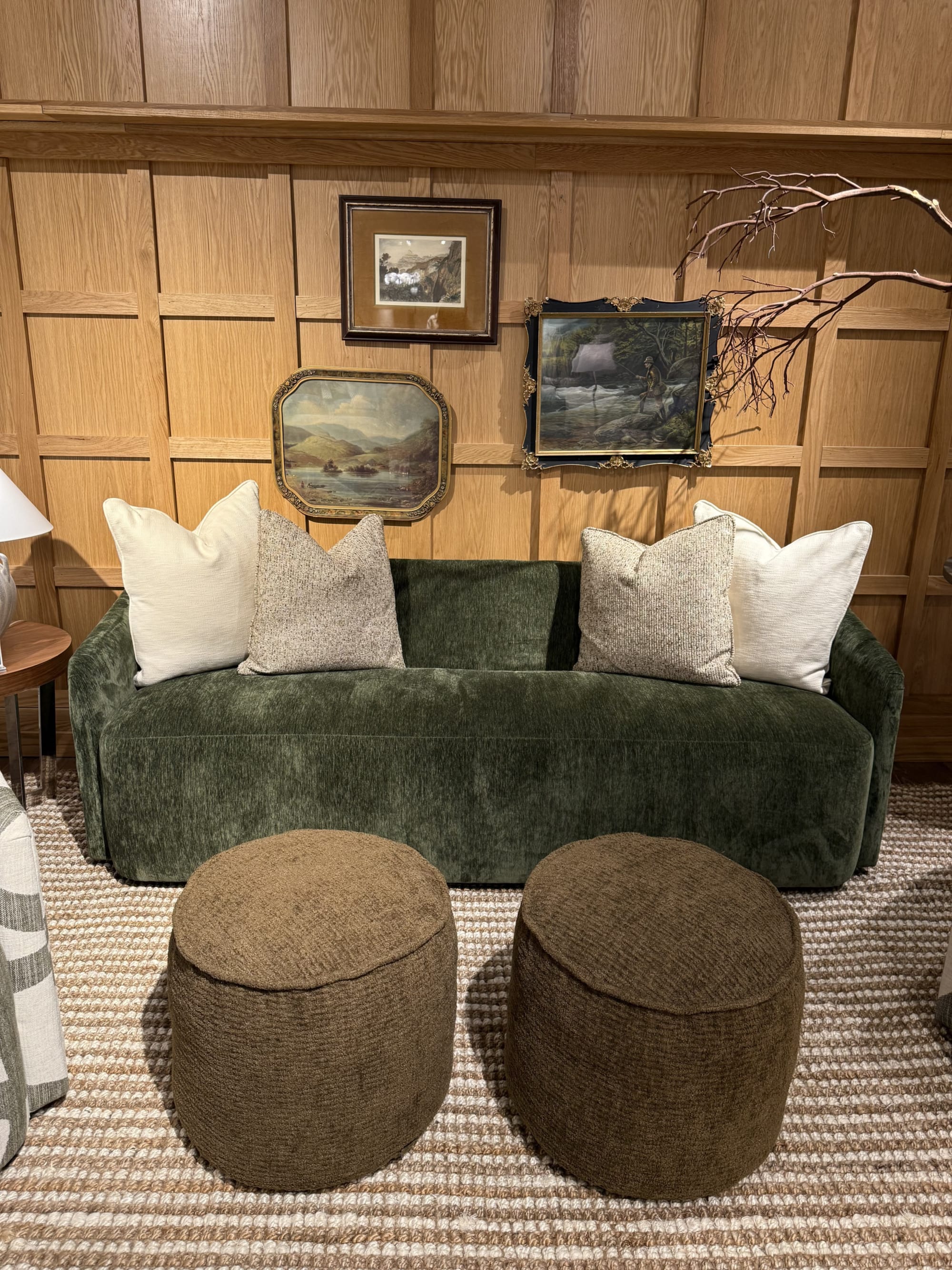 Modern Sofa in Modern Vintage Display at High Point Marketplace