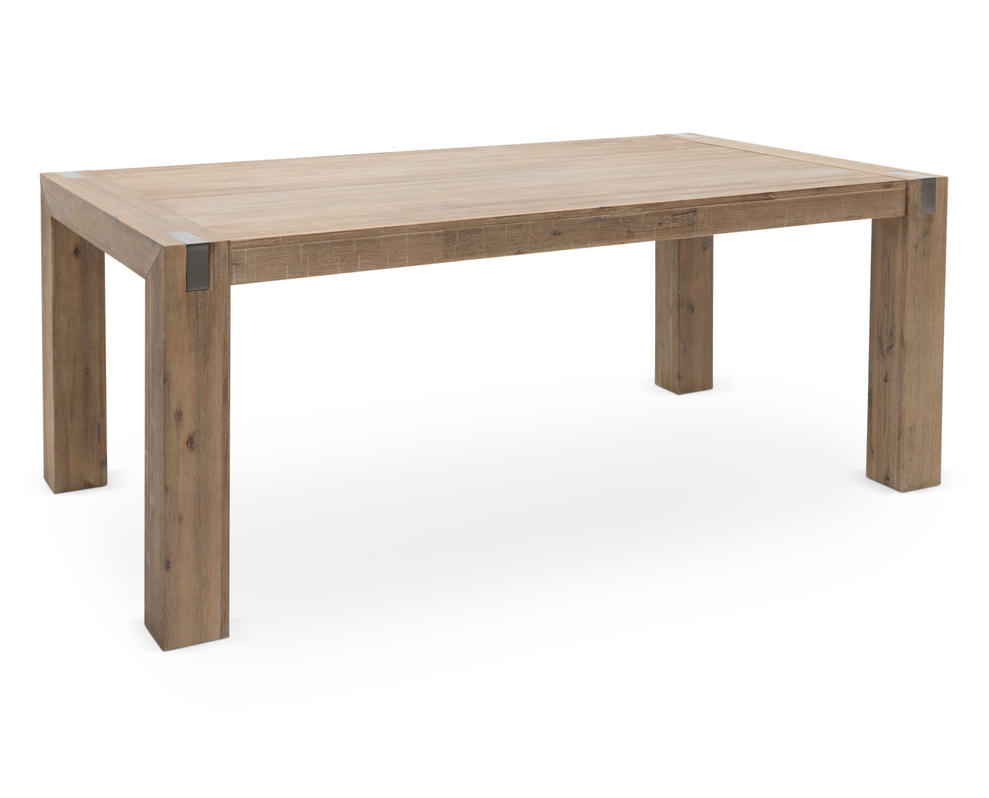 The Vail II Dining Table on white background, rotated at a slight angle