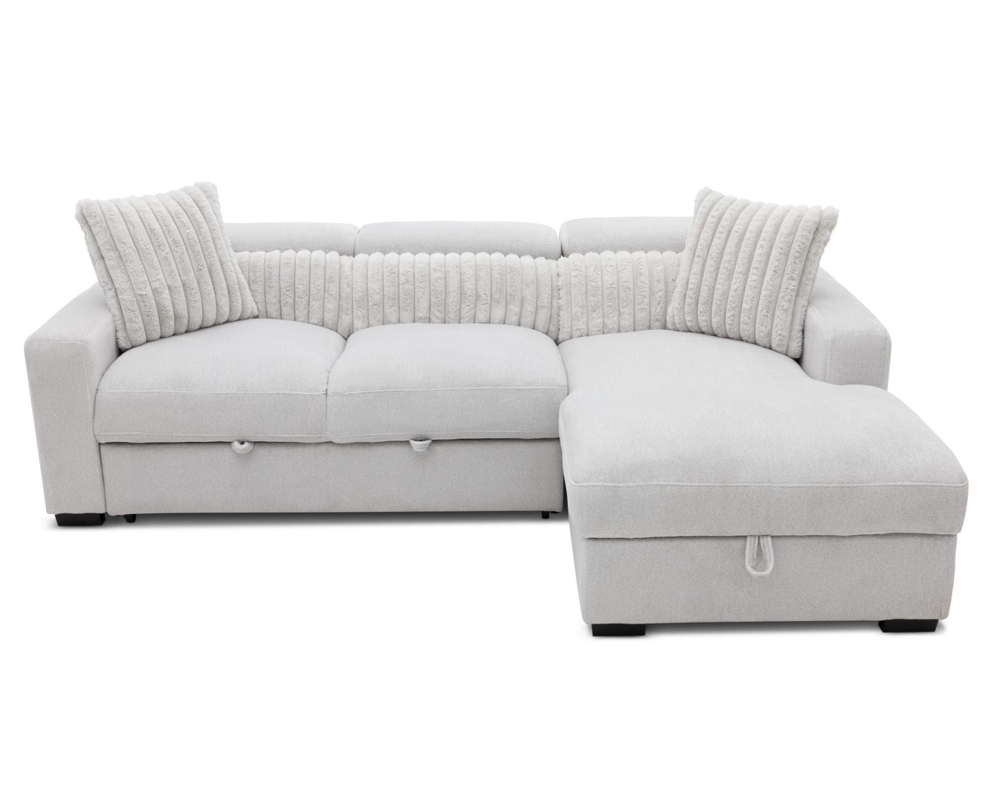 Roxy 2 Pc RAF Chaise Sectional Grey