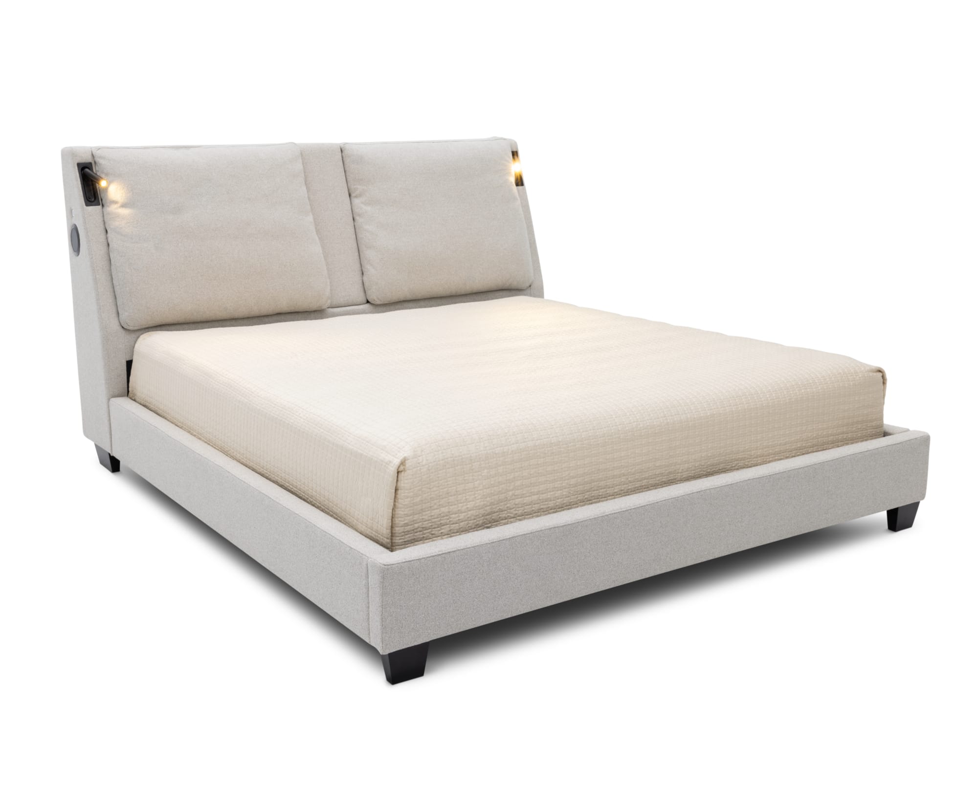 Ritz bed with lights on