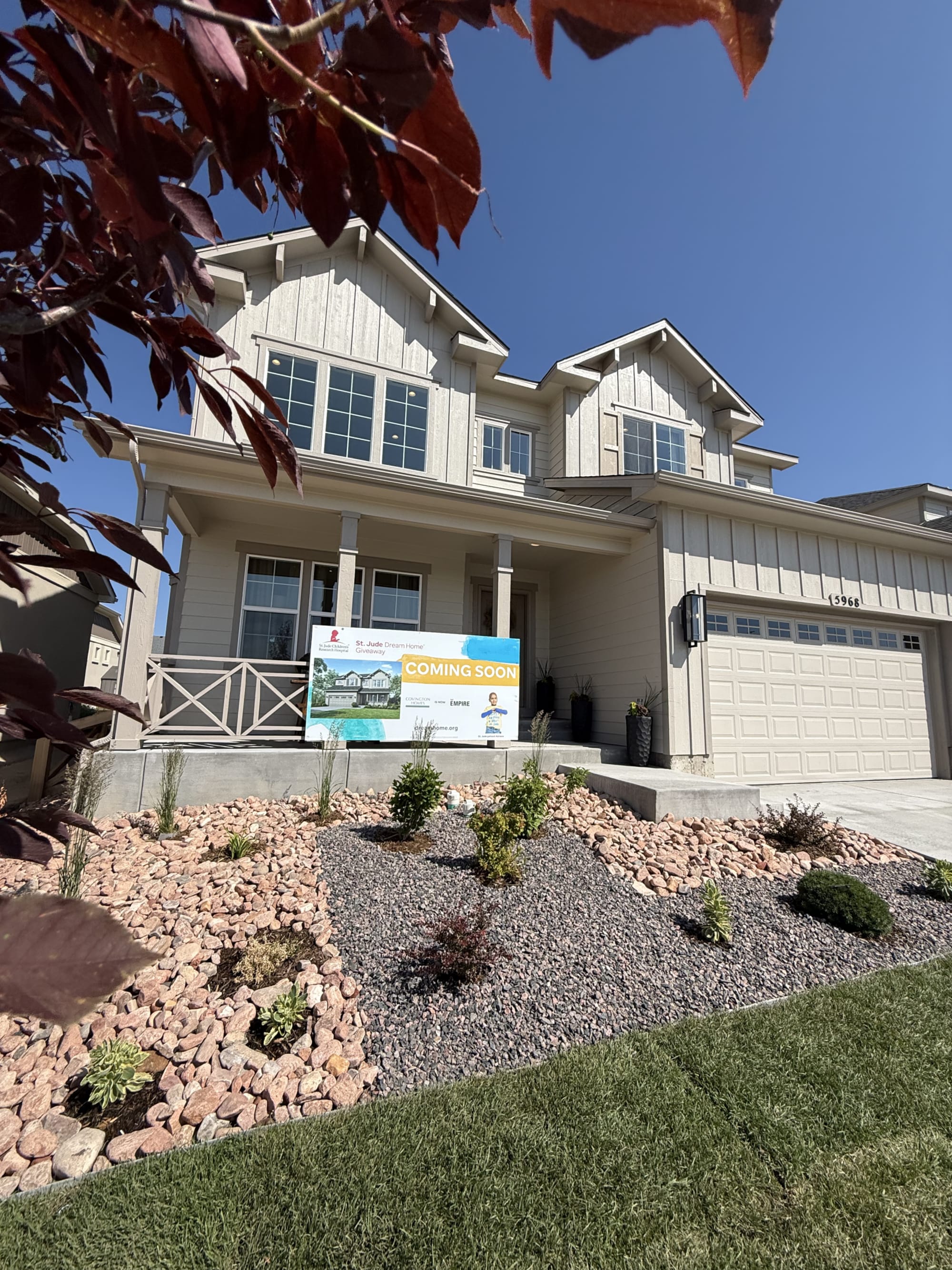The front of the 2025 St Jude Dream House in Colorado Springs, seen from the outside