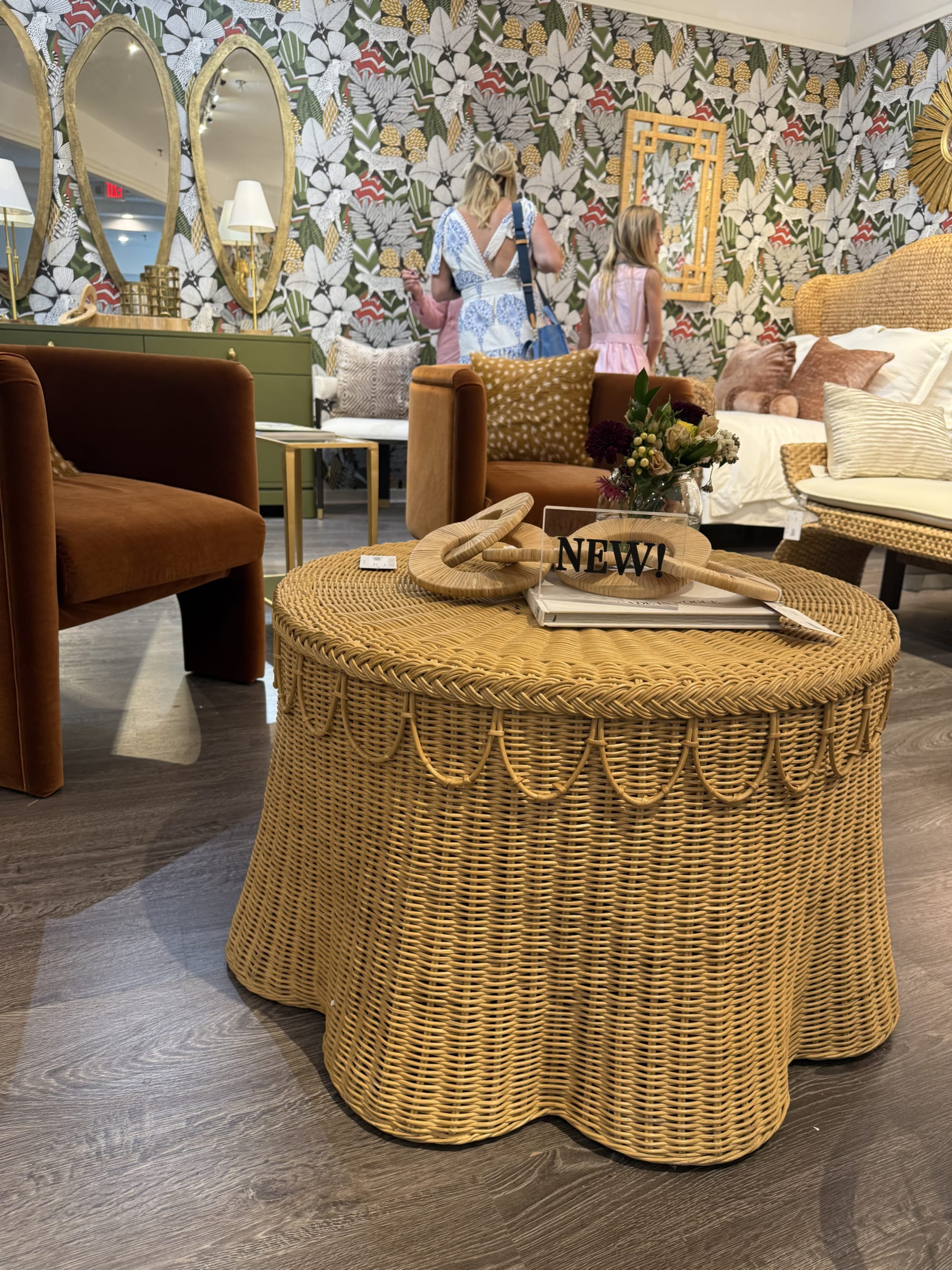 Scalloped Wicker Coffee Table at High Point Marketplace