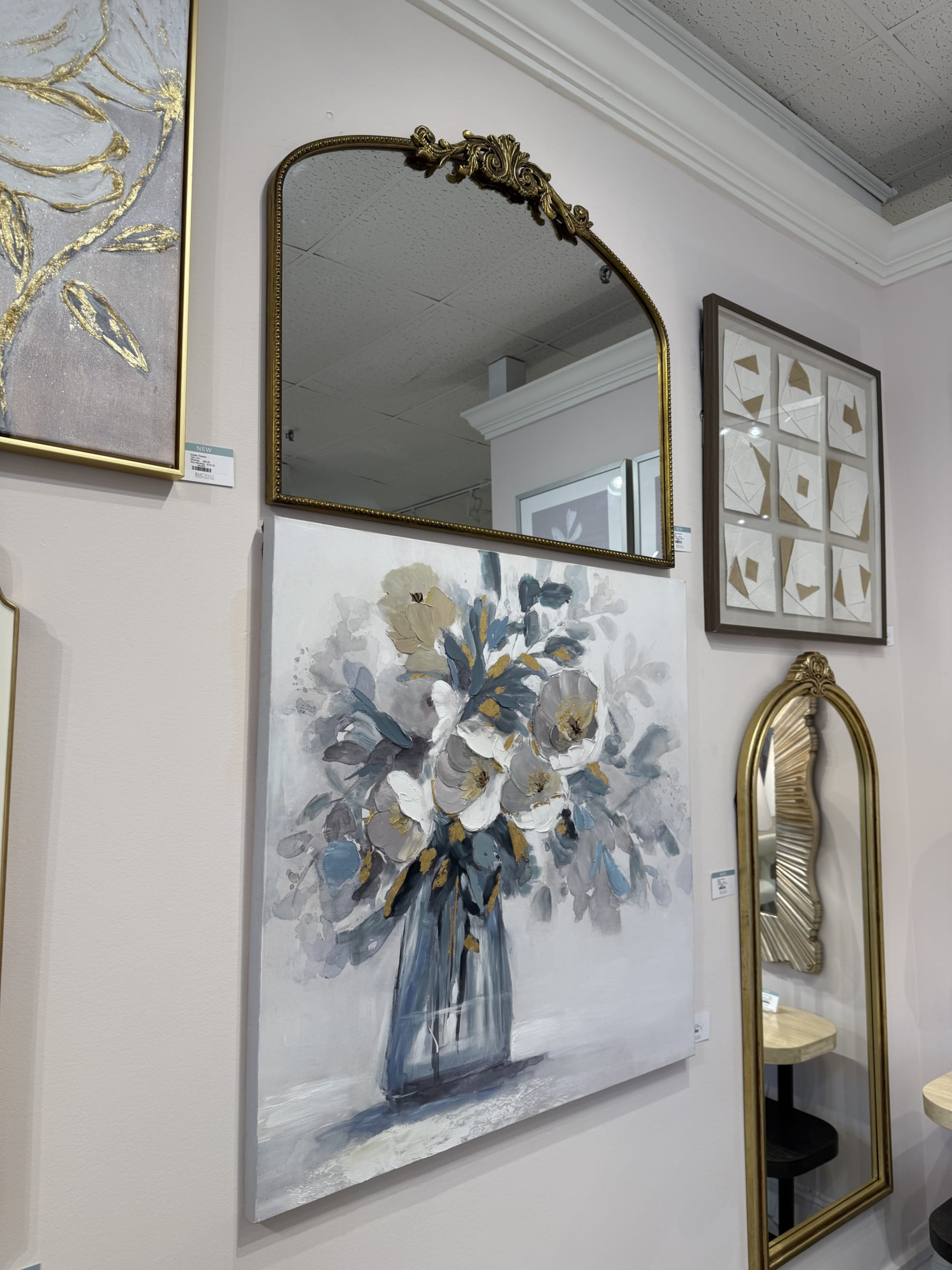 Vintage Mirror in Modern vintage display at High Point Marketplace